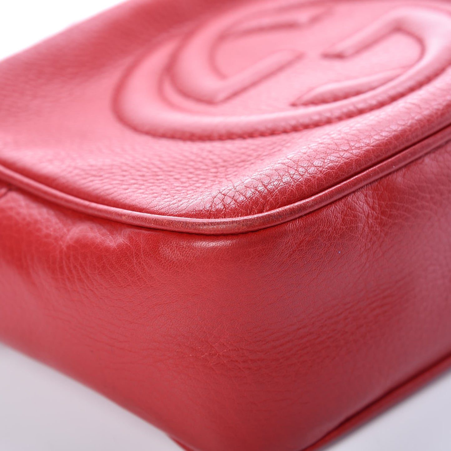Pebbled Calfskin Small Soho Disco Bag Tabasco Red