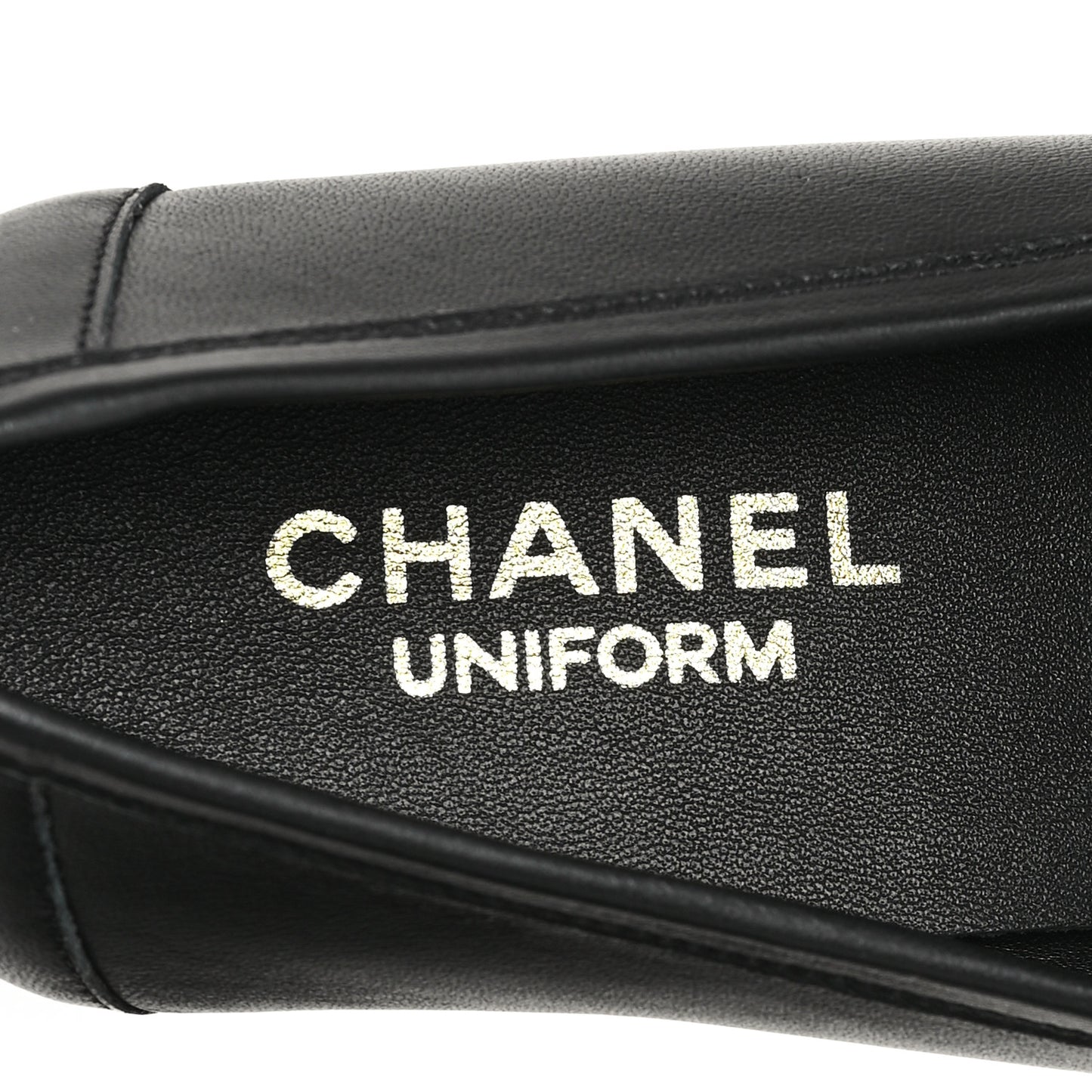 Lambskin Mens Stitched CC Loafers 42 Black