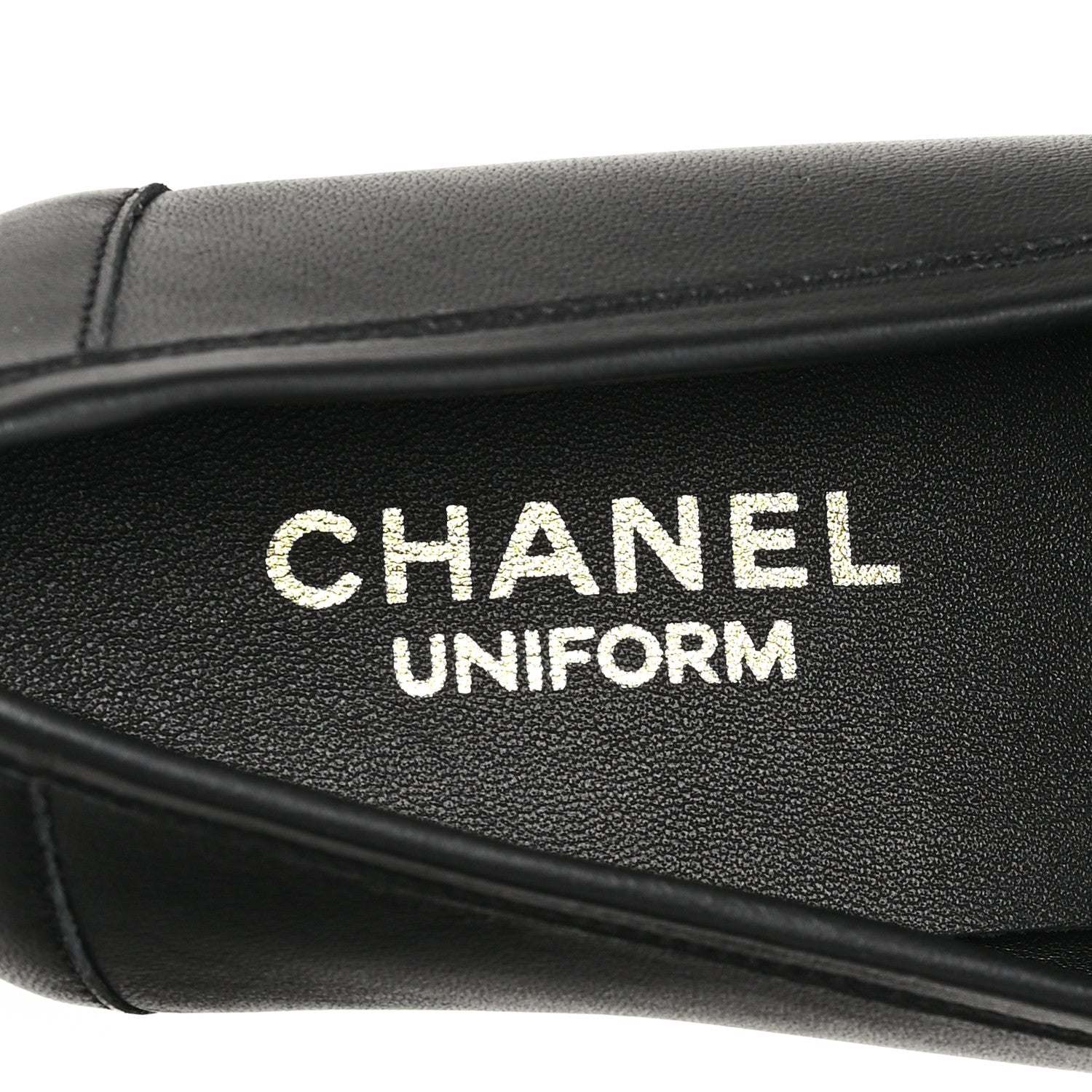 Chanel Lambskin Mens Stitched CC Loafers 42 Black 8 of 10