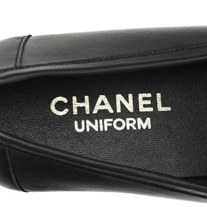 Chanel Lambskin Mens Stitched CC Loafers 42 Black 8 of 10