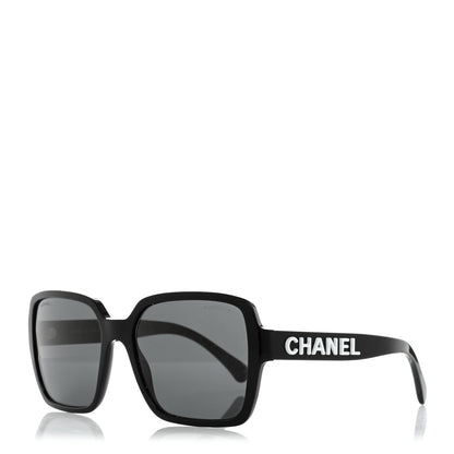 Chanel Acetate Square Sunglasses 5408 Black 1 of 9