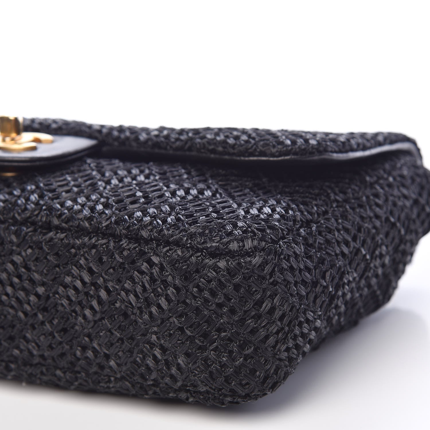 Chanel Woven Nylon Medium Single Flap Black 6 of 11
