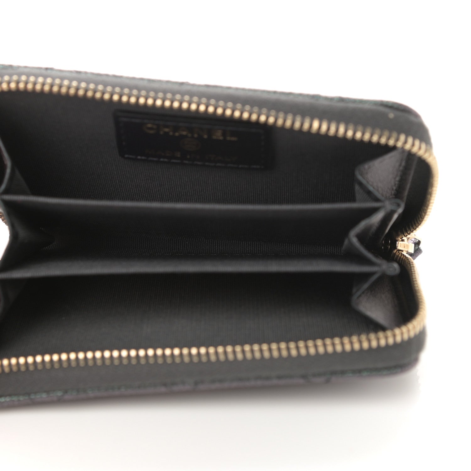 Chanel Iridescent Caviar Quilted Zip Coin Purse Black 4 of 8