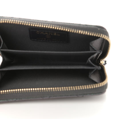 Chanel Iridescent Caviar Quilted Zip Coin Purse Black 4 of 8