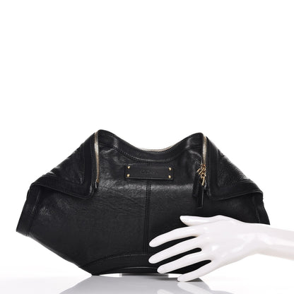 Alexander McQueen Calfskin De Manta Clutch Black 2 of 7