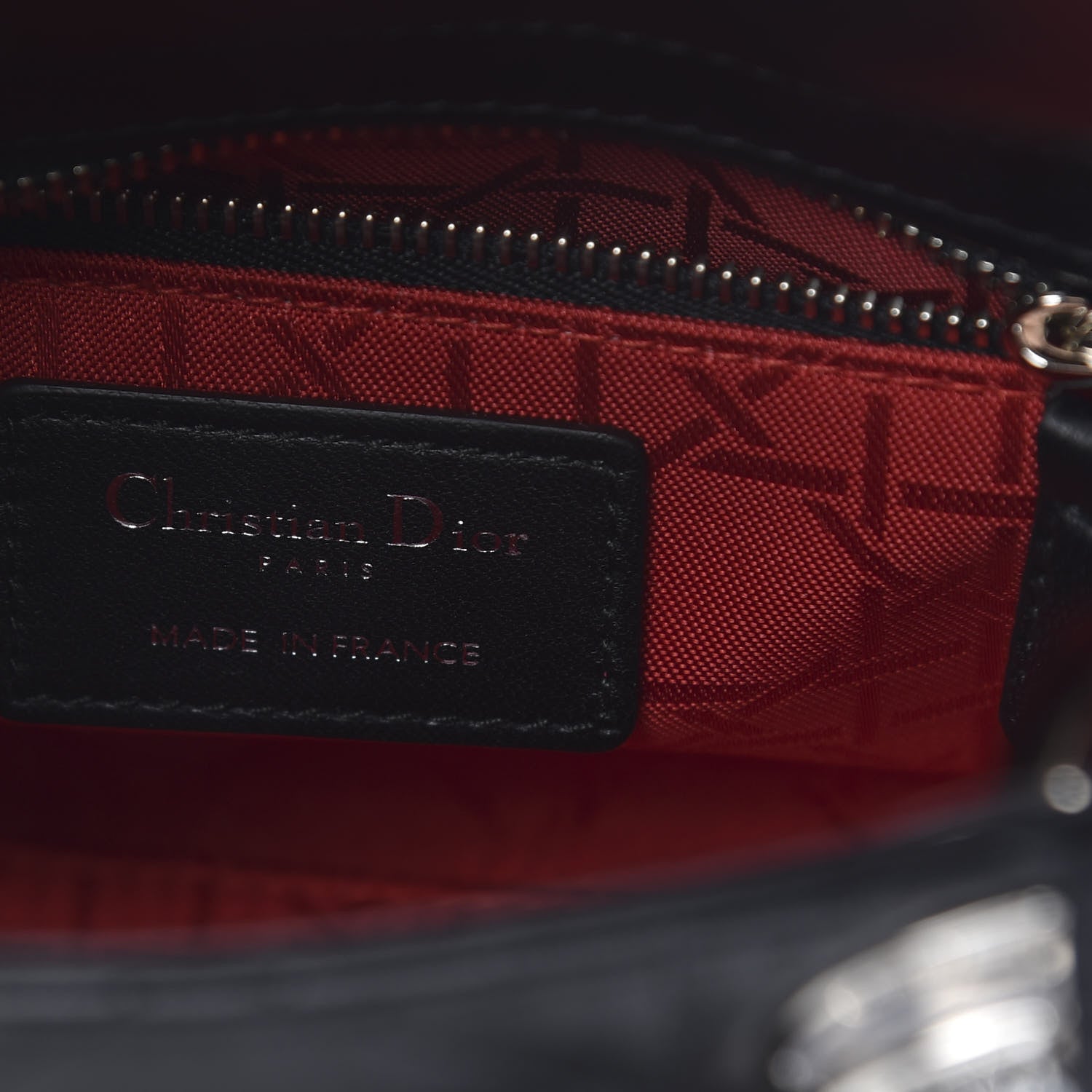 Christian Dior Lambskin Cannage Mini Lady Dior Black 6 of 11