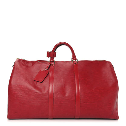 Louis Vuitton Epi Keepall 55 Castillan Red 1 of 12