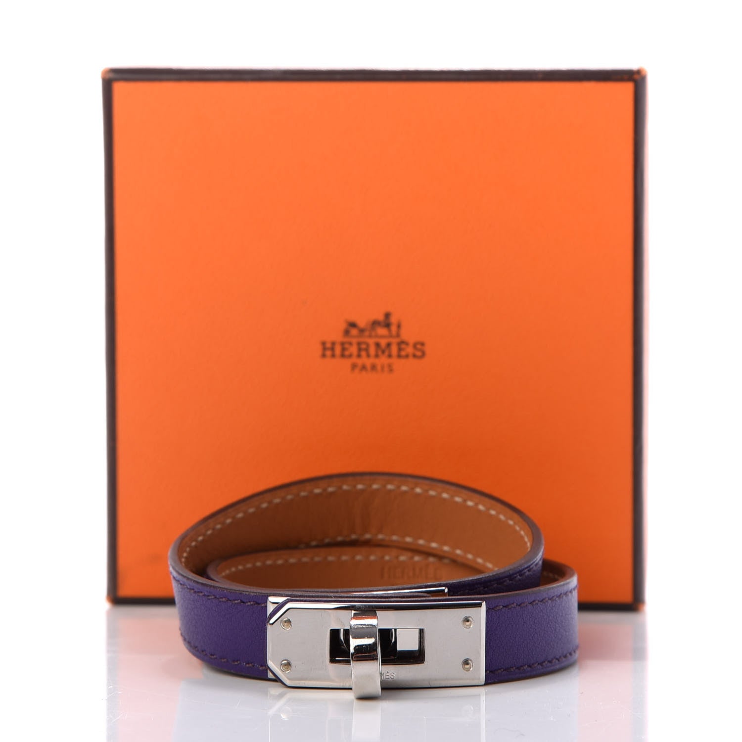 Hermes Swift Kelly Double Tour Bracelet S Iris 6 of 6