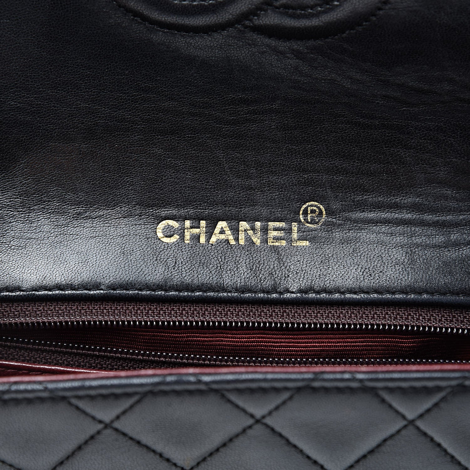 Chanel Lambskin Quilted Mini Square Flap Bag Black 6 of 15