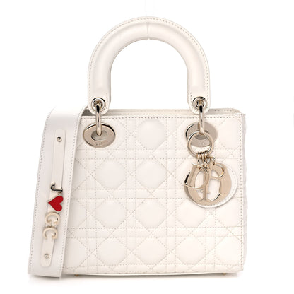 Christian Dior Lambskin Cannage Small My ABCDior Lady Dior White 1 of 16