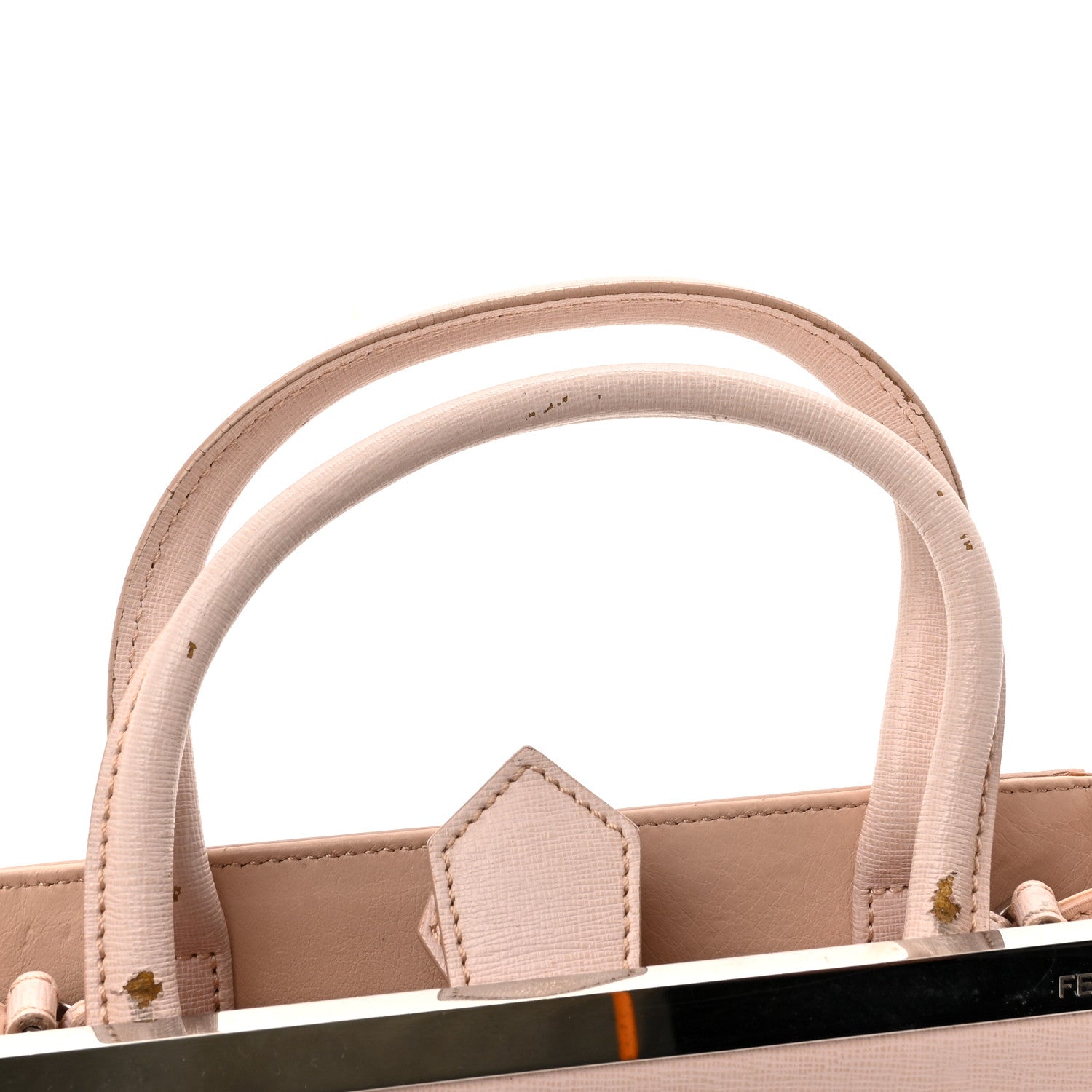 Fendi Vitello Elite Monster Petite 2Jours Tote Rosa Plaster 13 of 21