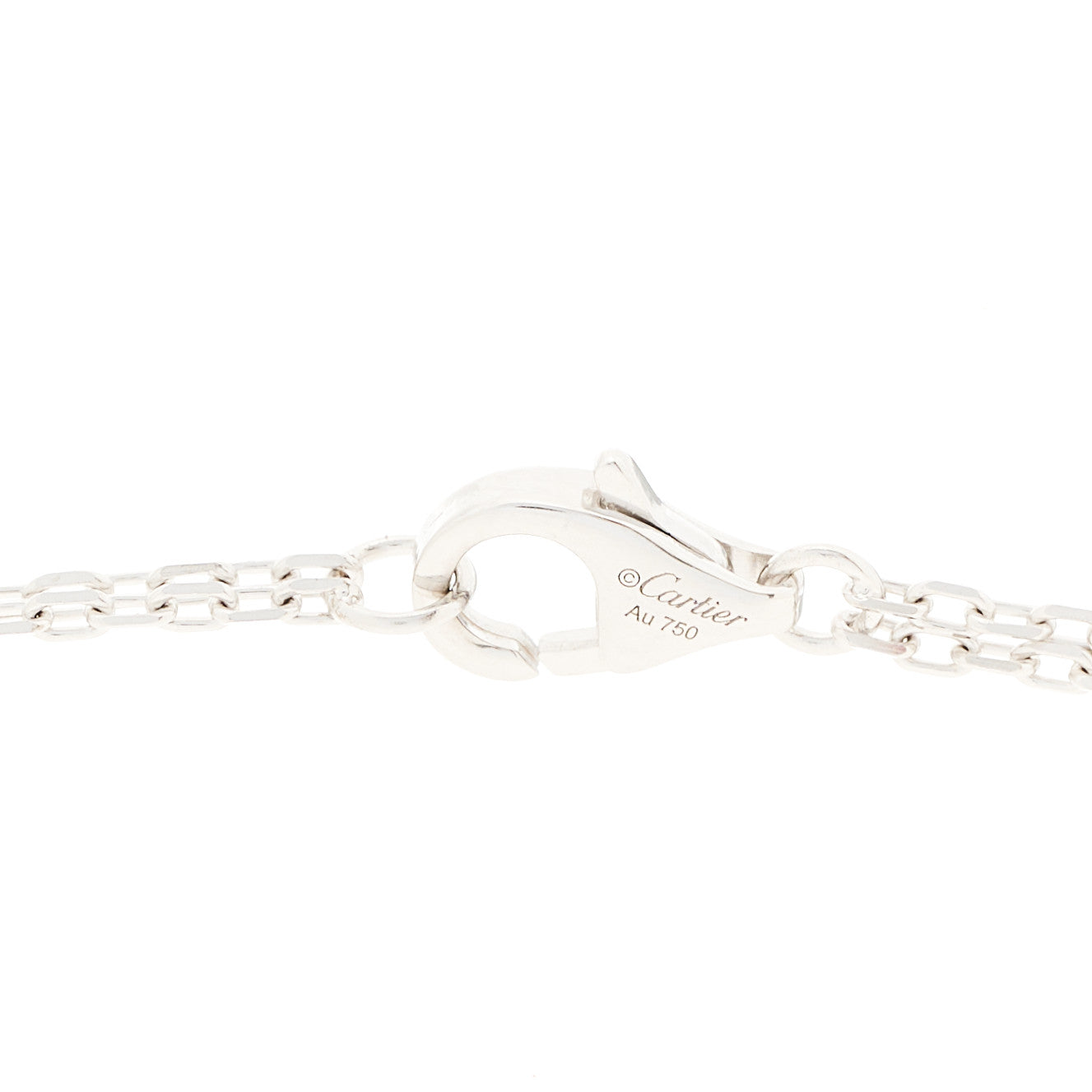 18K White Gold 2 Diamond LOVE Necklace