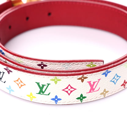 Louis Vuitton Monogram Multicolor LV Cut Reversible Belt 90 36 White Grenade 7 of 11