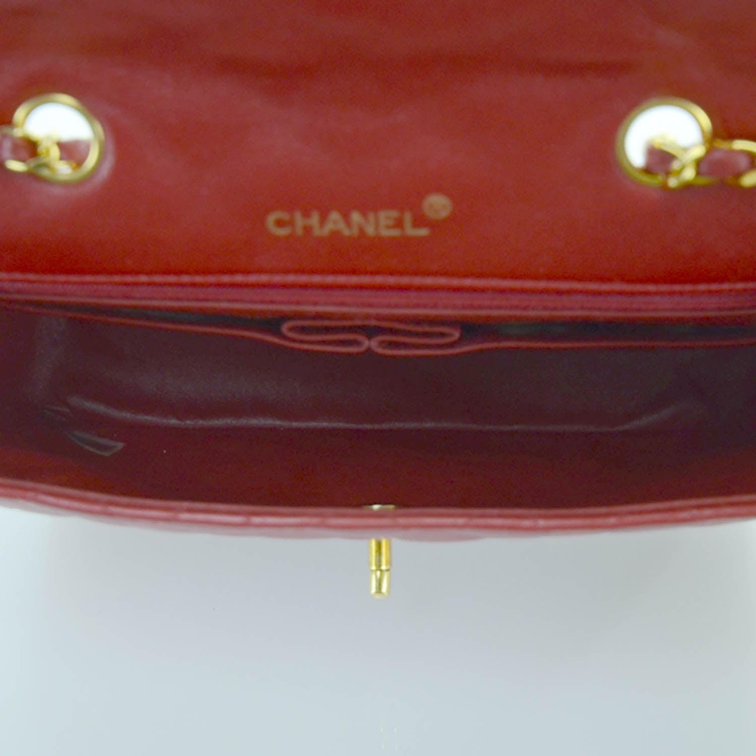 Chanel Lambskin Quilted Medium Flap Red 11 of 13