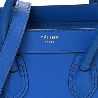 Celine Smooth Calfskin Nano Luggage Royal Blue 7 of 11