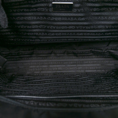 Prada Tessuto Nylon Saffiano Shopping Tote Black 5 of 9