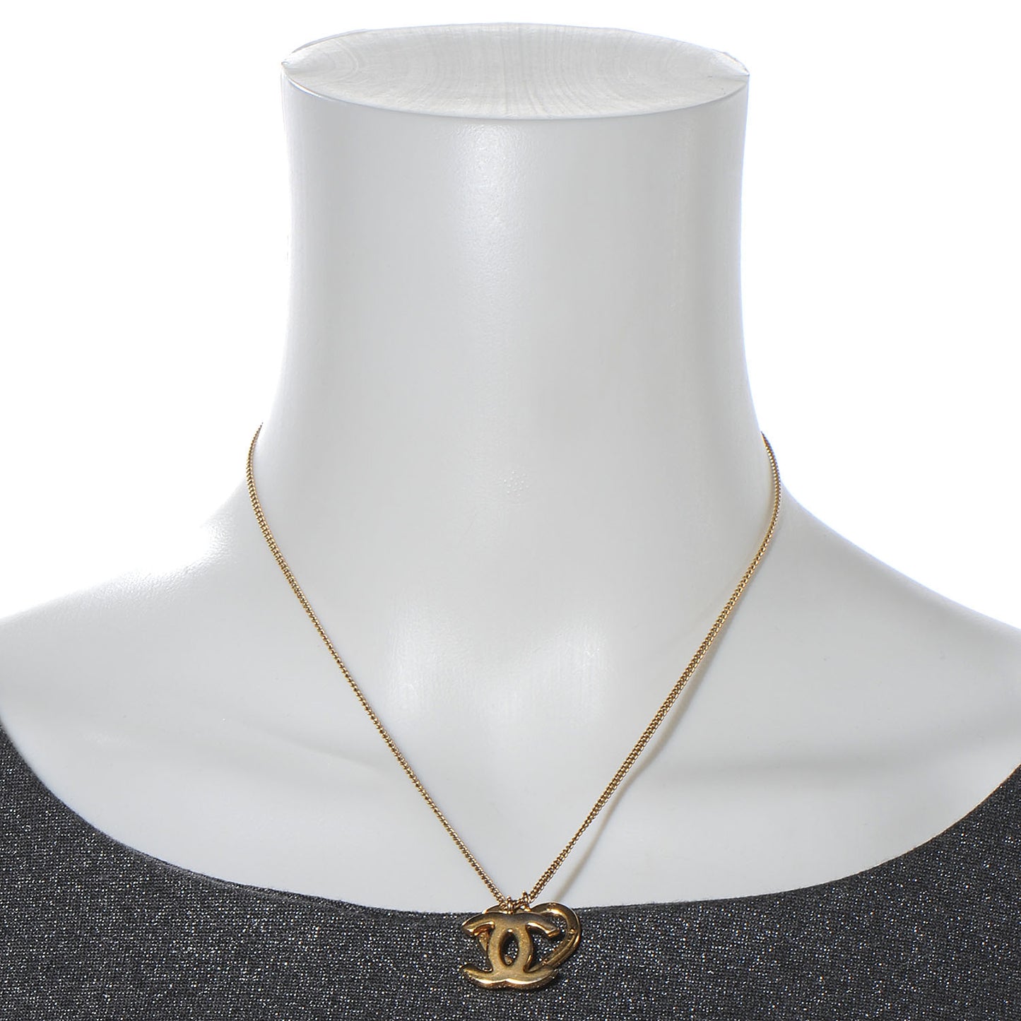 CC Heart Necklace Gold