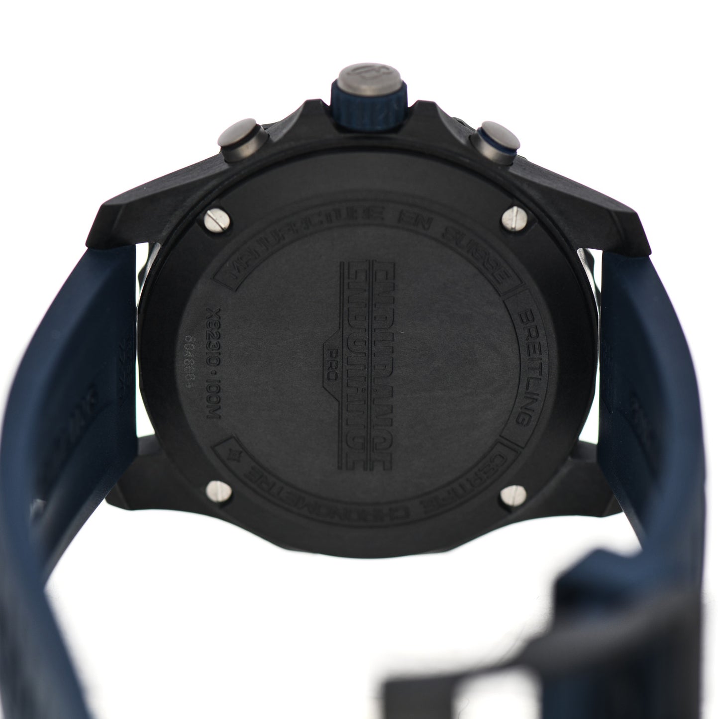 Breitlight Rubber 44mm Endurance Pro Chronograph Quartz Watch Black X82310