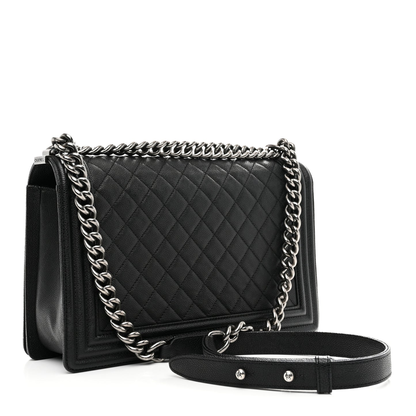 Caviar Quilted New Medium Boy Flap Black