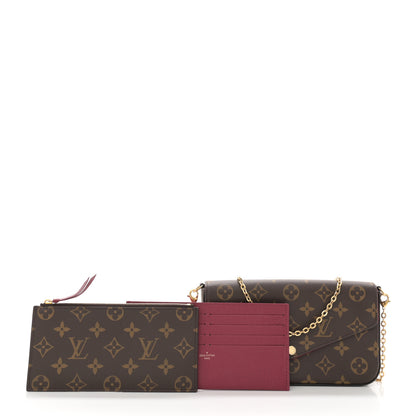 Louis Vuitton Monogram Pochette Felicie Chain Wallet Fuchsia 3 of 12