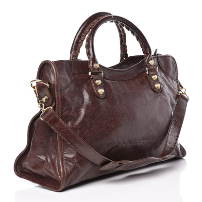 Balenciaga Agneau Giant 12 Gold Hardware City Cigare Fonce 4 of 12