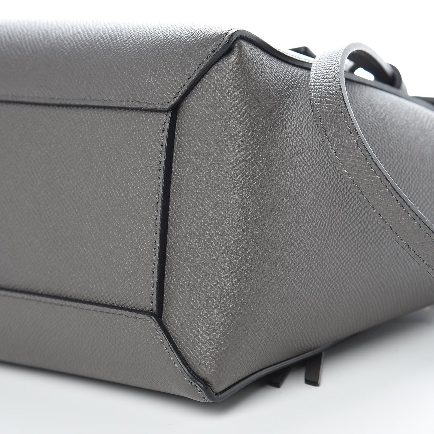 Baby Grained Calfskin Micro Belt Bag Grey