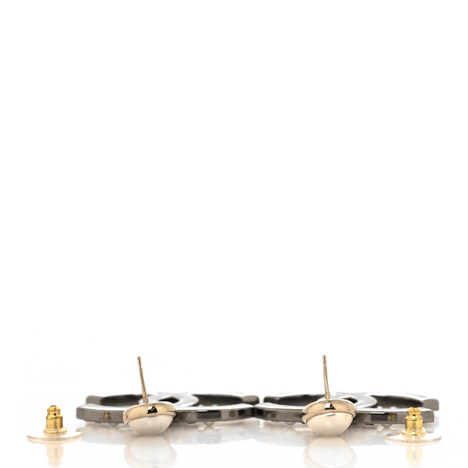 Chanel Crystal Baguette Pearl Bright Young Things CC Drop Earrings Silver 3 of 4