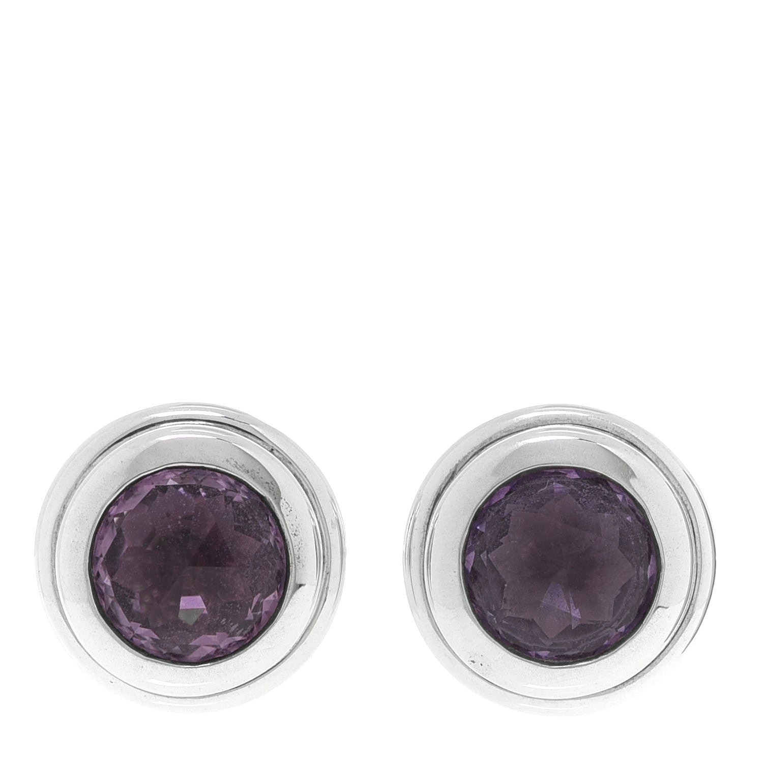 John Hardy Sterling Silver Amethyst Bedeg Batu Stud Earrings 1 of 5