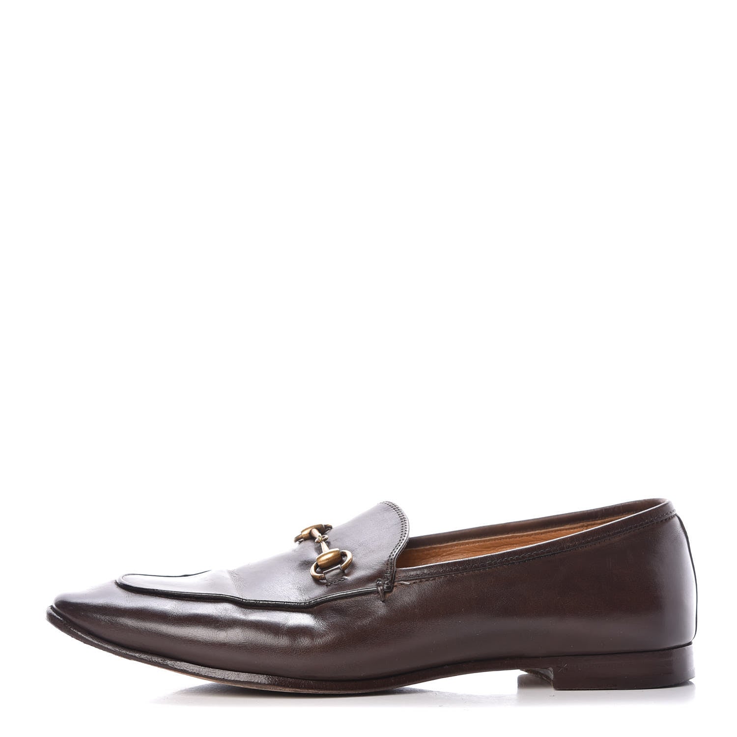 Gucci Calfskin Womens Jordaan Loafers 40.5 Fondente Brown 1 of 20