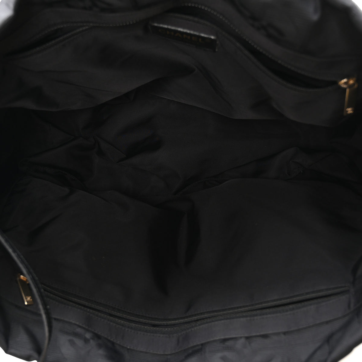 Nylon Medium Travel Tote Black