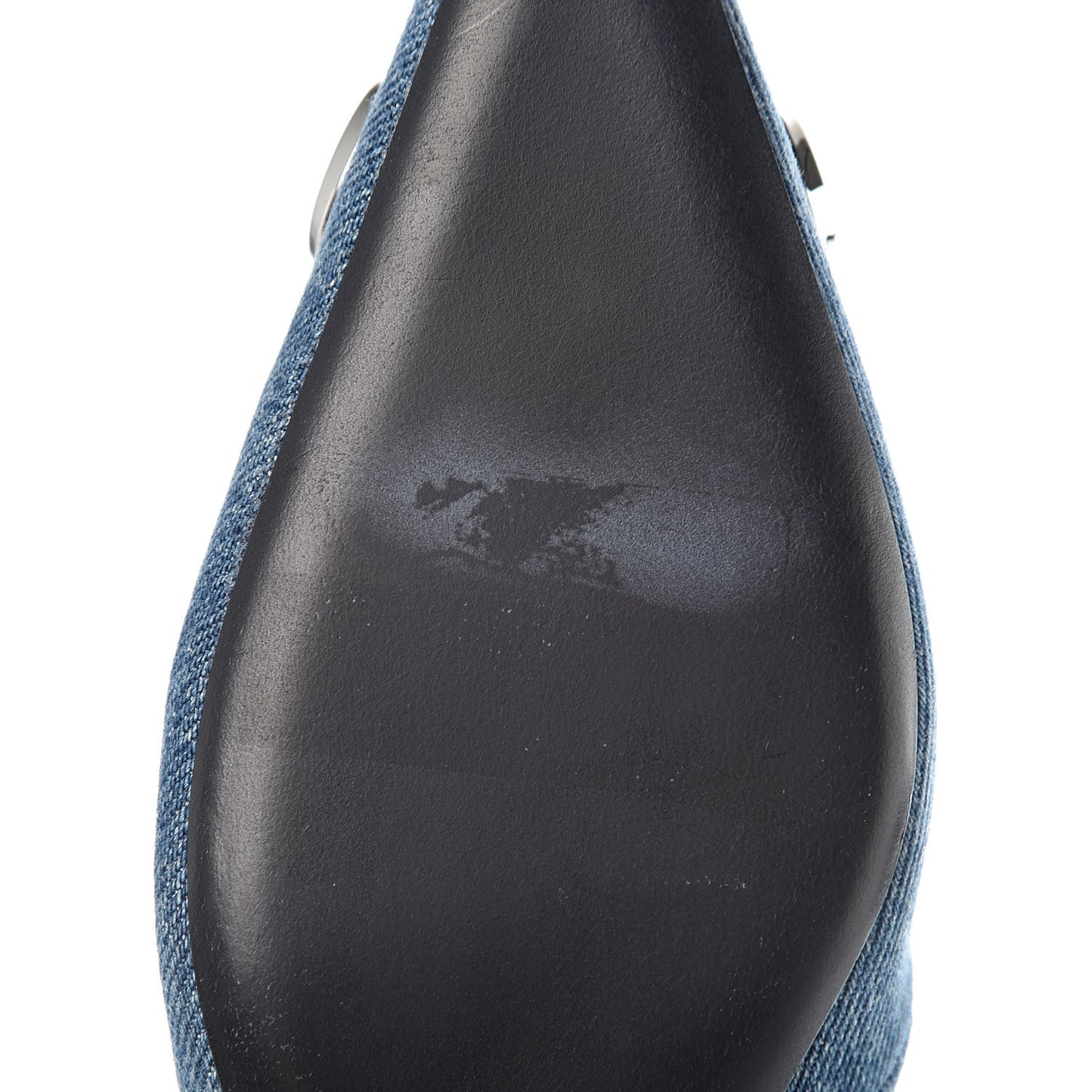 Denim BB Pointy Toe Ankle Booties 37 Light Bleu
