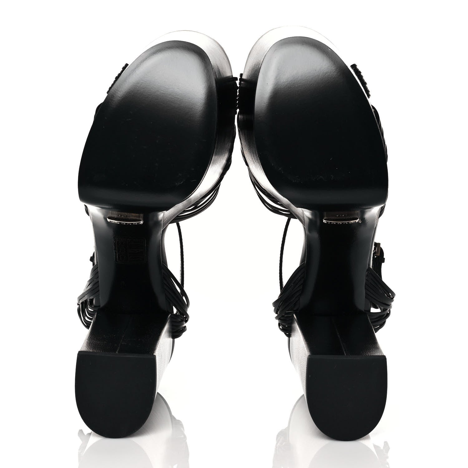 Gucci Malaga Kid Crawford Knotted Strap Platform Sandals 39 Black 5 of 8