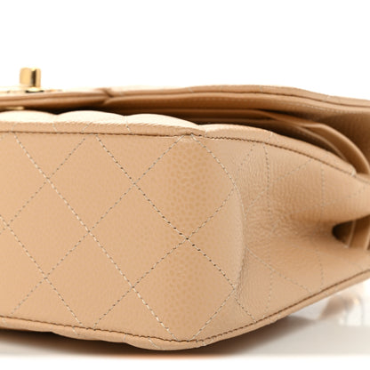 Chanel Caviar Quilted Small Double Flap Beige 10 of 11