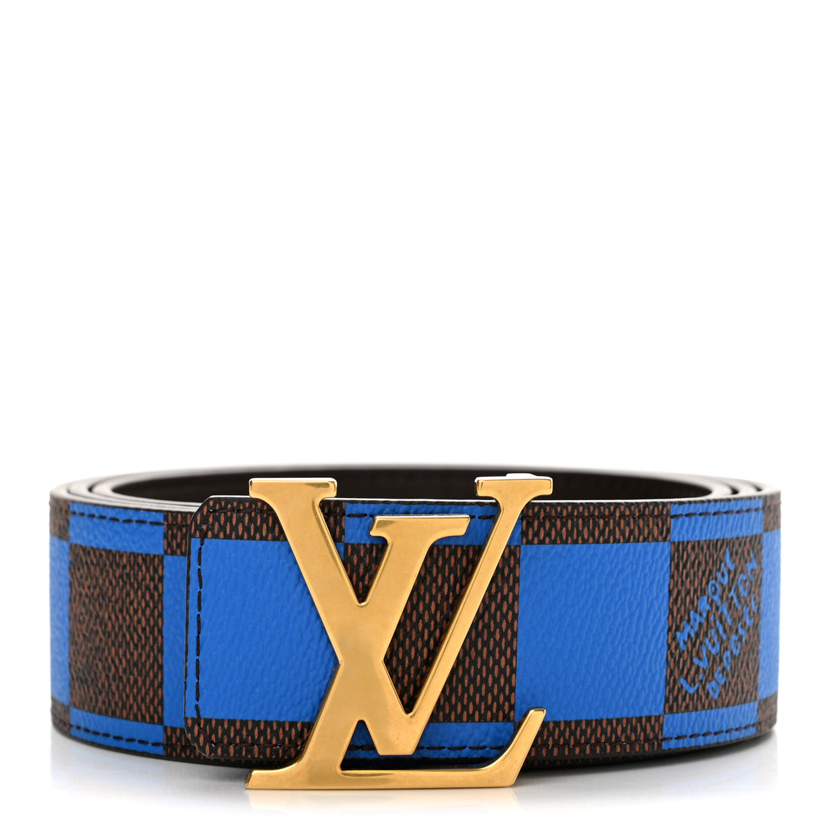 Louis Vuitton Damier Pop 40mm LV Initiales Belt 95 38 Blue 1 of 7