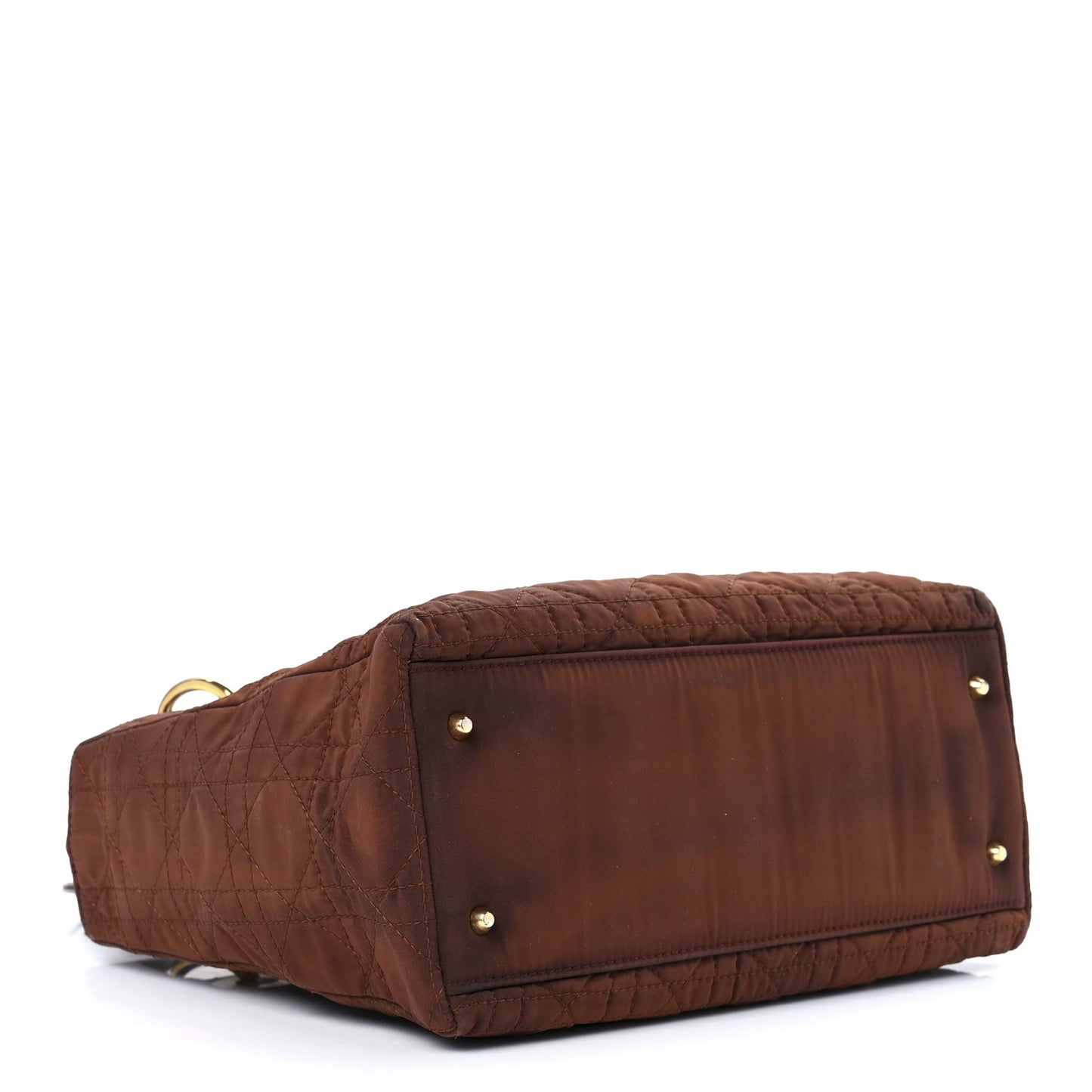 Nylon Cannage Medium Lady Dior Brown