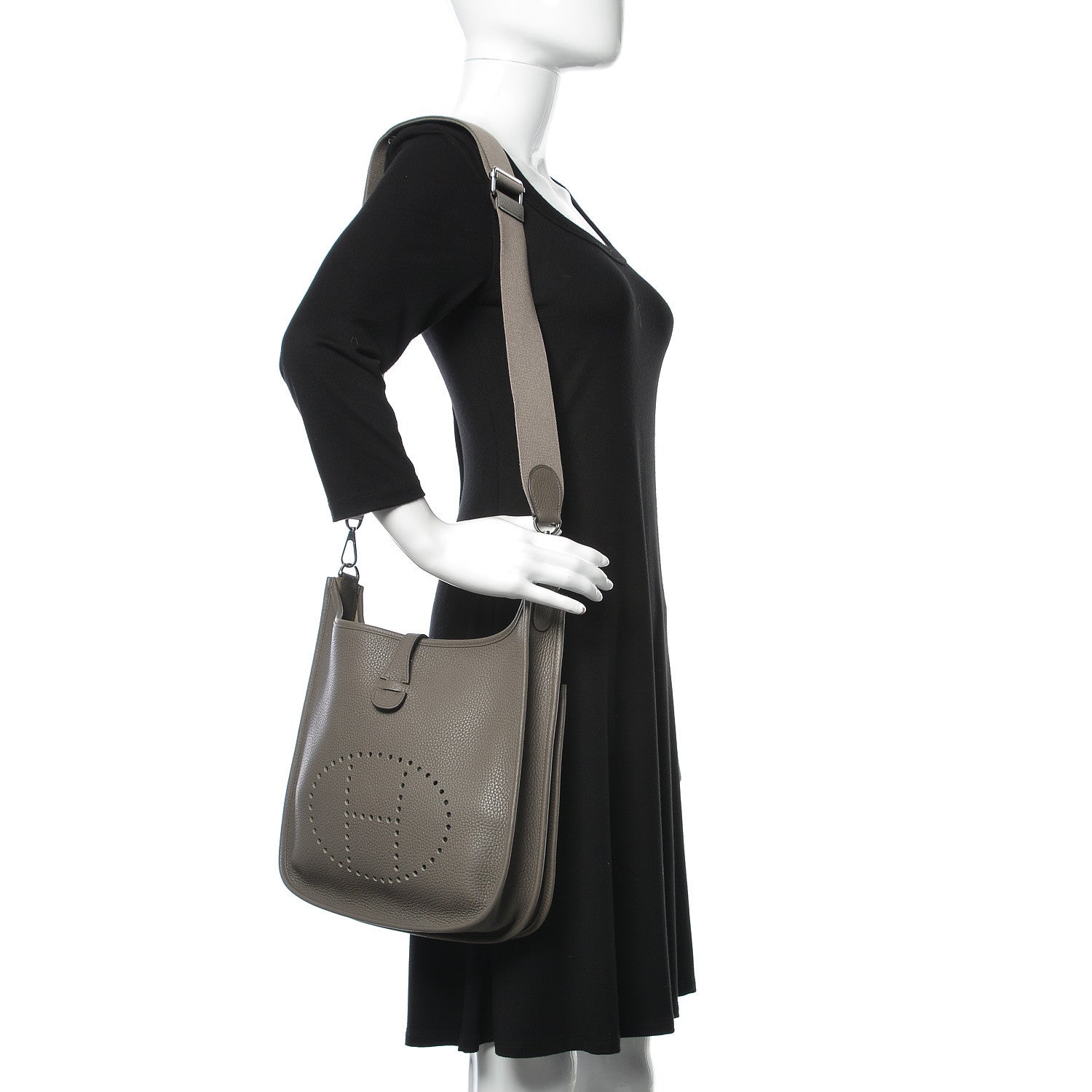 Hermes Taurillon Clemence Evelyne III PM Etain 2 of 10