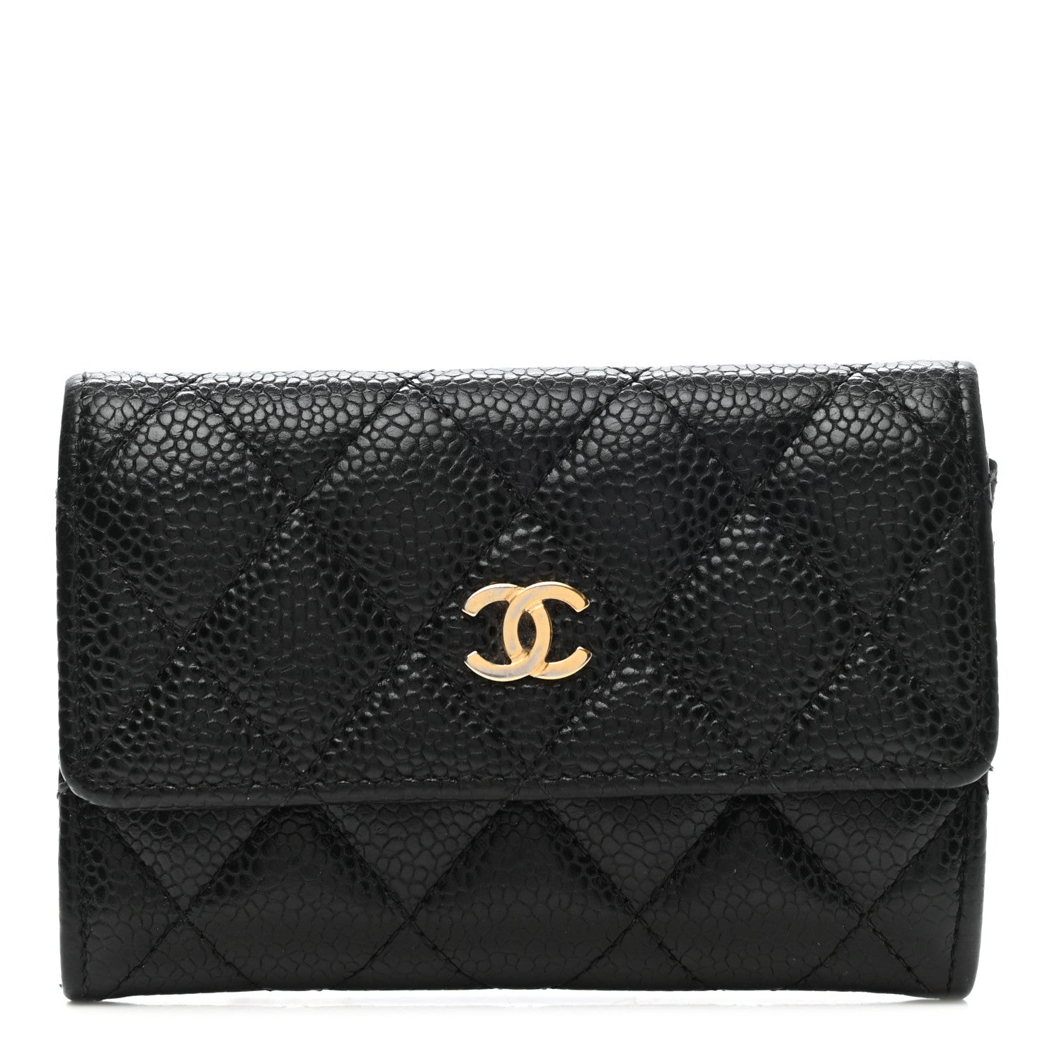 Chanel Caviar Quilted Flap Card Holder Black 1 of 8