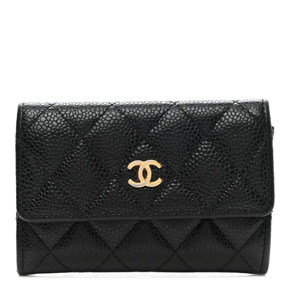 Chanel Caviar Quilted Flap Card Holder Black 1 of 8
