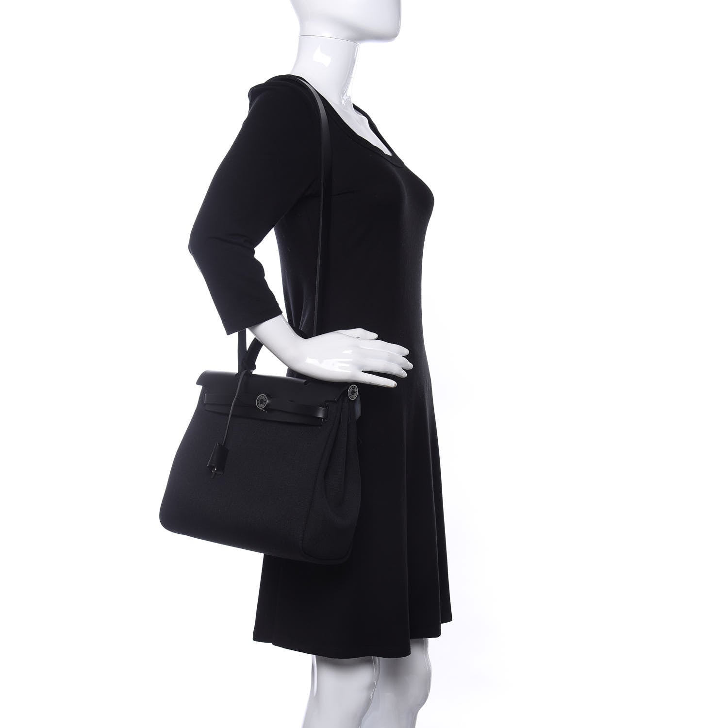 Hermes Toile Vache Hunter Herbag Zip PM 31 Black 2 of 10