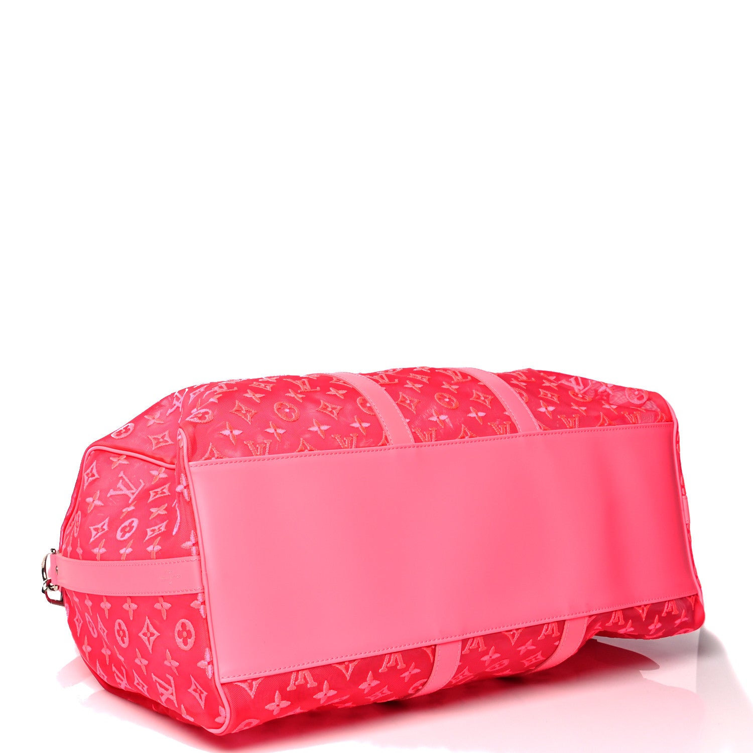 Louis Vuitton Monogram Fluo See Through Keepall Bandouliere 50 Rose 4 of 11