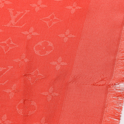 Louis Vuitton Silk Wool Monogram Shawl Pomme D'Amour 4 of 5