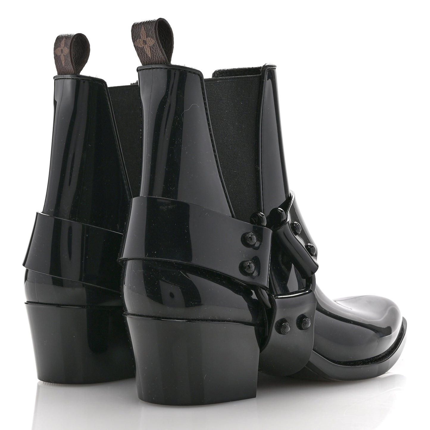 Rubber Monogram Rhapsody Ankle Boots 37 Black