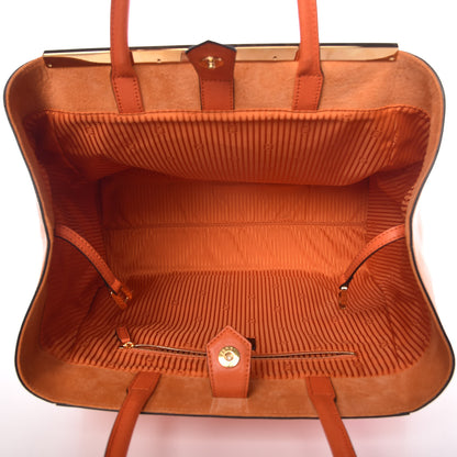 Fendi Vitello Elite Large 2Jours Tote Arancio 5 of 9