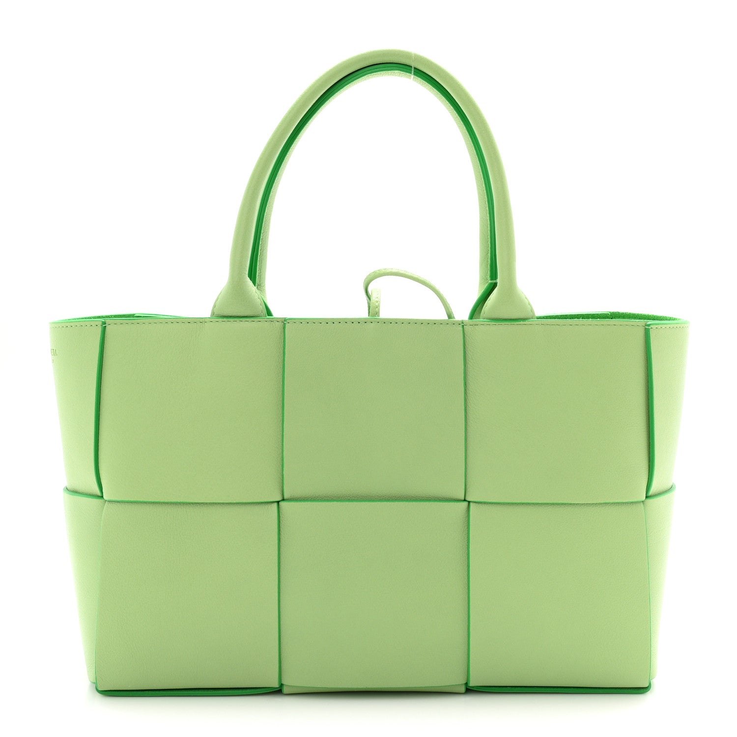Bottega Veneta Grained Calfskin Intrecciato Small Arco Tote Pistachio Parakeet 1 of 10