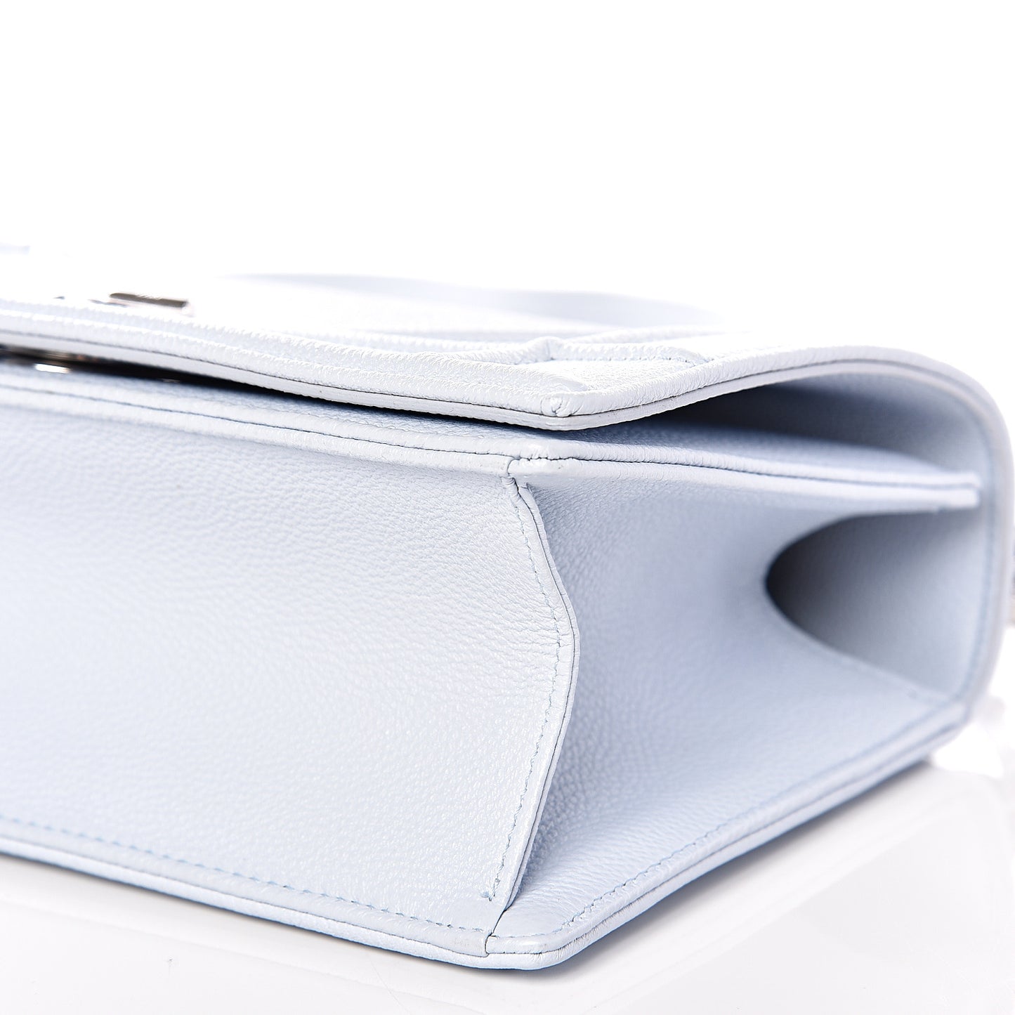 Grained Calfskin Small Diorama Flap Bag Sky Light