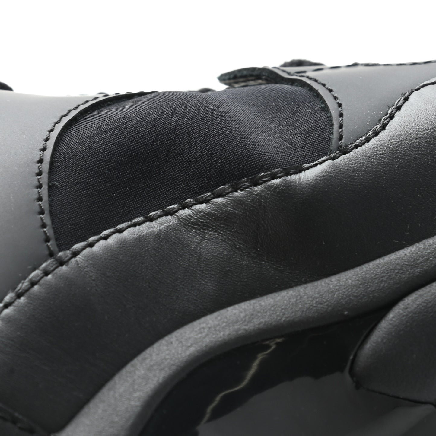 Lambskin Fabric CC Sneakers 36.5 Black