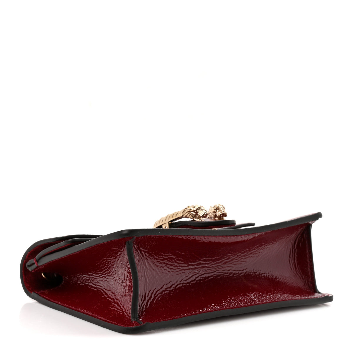 Gucci Crinkled Patent Mini Dionysus Shoulder Bag Rosso Ancora Red 4 of 13