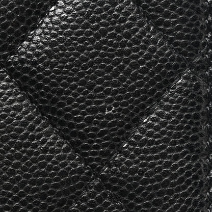 Chanel Caviar Quilted CC Zip Compact Trifold Wallet Black 11 of 12