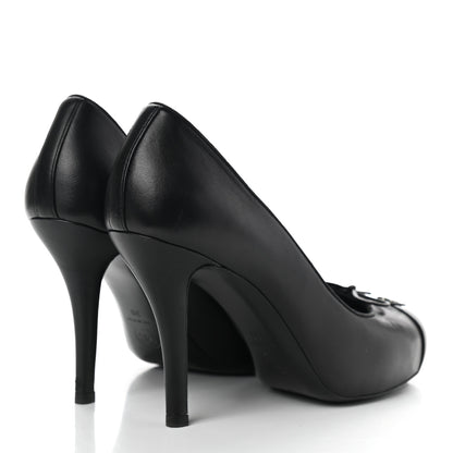 Chanel Lambskin Cap Toe CC Pumps 39 Black 4 of 10