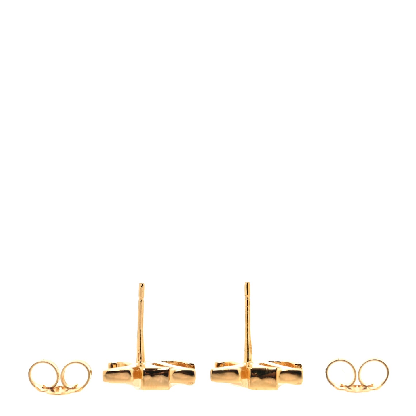 Metal Enamel LV Iconic Earrings Gold